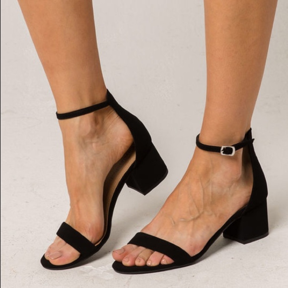 Qupid Block Heel Sandals NIB